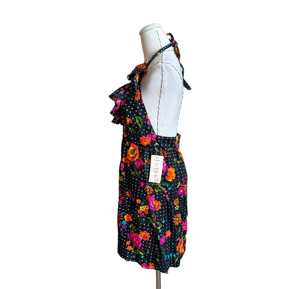 Vintage 60s 70s Sun Mates Hawaii Halter Mini Dress Hawaiian Aloha Floral NWT - Picture 7 of 9